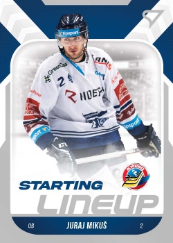Juraj Mikus Vitkovice Tipsport ELH 2022/23 SportZoo 2. serie Starting LINEUP #SL-45